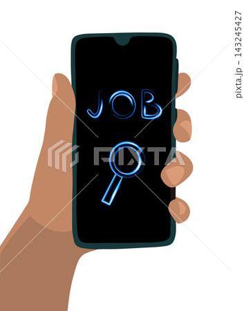 Vector isolated illustration of job search. 143245427