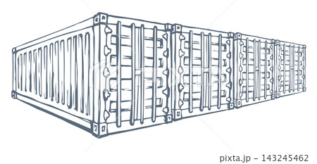Container for transportation. Vector drawing Container for transportation. Vector drawing 143245462