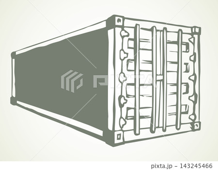 Container for transportation. Vector drawing 143245466