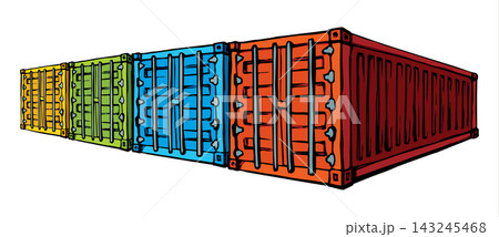 Container for transportation. Vector drawing Container for transportation. Vector drawing 143245468