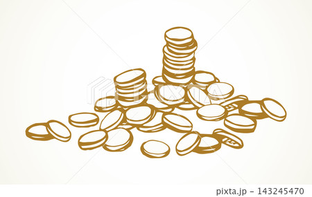 Coins. Vector drawing Coins. Vector drawing 143245470