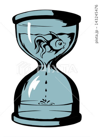 Fish in the hourglass. Vector drawing Fish in the hourglass. Vector drawing 143245476