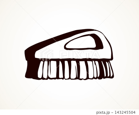 Brush for cleaning. Vector drawing 143245504