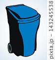 Large street trash can. Vector drawing 143245538