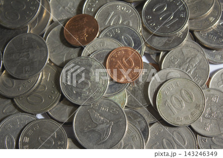 It is a pile of South Korean coins. 143246349