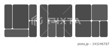 Social media post template with IG grid collage layout design. Story banner frame set for vector mockup photo. Abstract highlight collection for modern digital content creation. Social media post template with IG grid collage layout design. Story banner frame set for vector mockup photo. Abstract highlight collection for modern digital content creation. 143246787