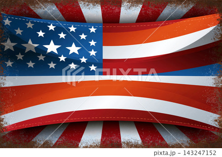 weathered patriotic banner with balanced composition and timeless vintage appeal 143247152