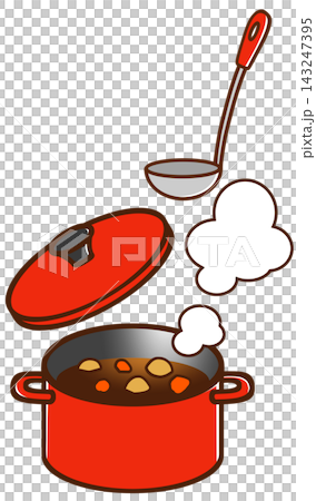 Curry made in a red pot Curry made in a red pot 143247395