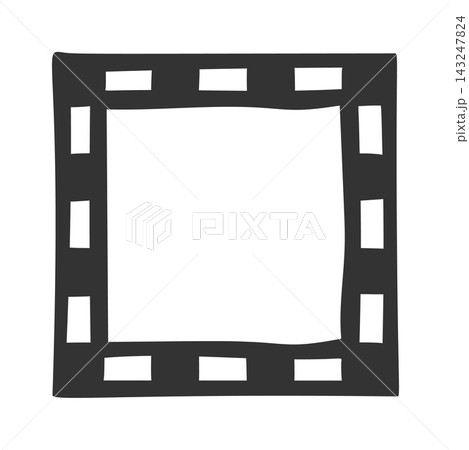 Stamp Frame Hand Drawn Border 143247824