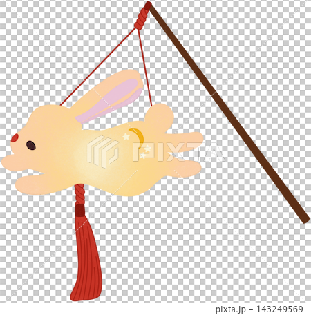 rabbit lamp illustration 143249569