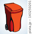 Large street trash can. Vector drawing 143250201