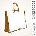 Paper bag for shopping. Vector drawing 143250203