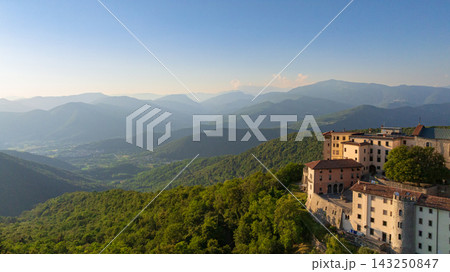 Castelmonte Sanctuary Aerial View Ancient Citadel Monastery Italy 143250847