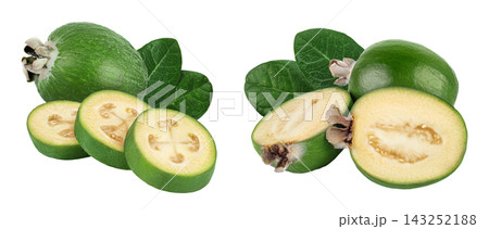 Feijoa fruit isolated on white background 143252188