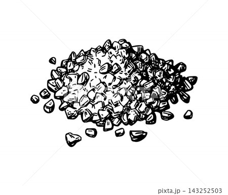 Dried Chopped Orris Root Ink Sketch 143252503