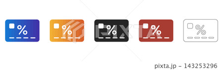 Fast credit card icon with percentage and lightning bolt Fast credit card icon with percentage and lightning bolt 143253296
