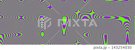 Trippy green purple for psychedelic y2k texture and groovy background blue. Pattern organic abstract for checker seamless square and retro tech swirl. Pink grid graphic for neon vector light. 143254030