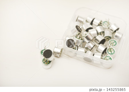 Iron microphones in a box. Small microphones. Microphones in electronics. Iron microphones in a box. Small microphones. Microphones in electronics. 143255865