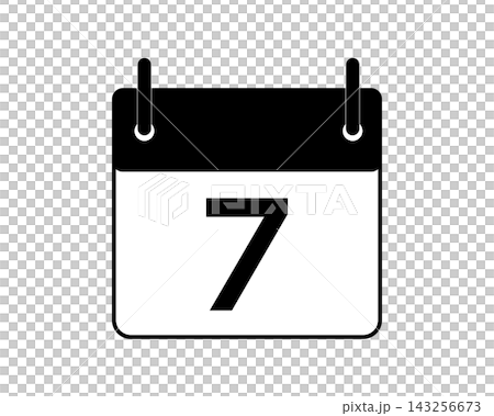 Calendar icon illustration for the 7th Calendar icon illustration for the 7th 143256673