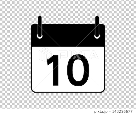 Calendar icon illustration for the 10th Calendar icon illustration for the 10th 143256677