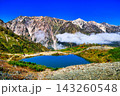 紅葉の北アルプスの唐松岳の八方池 143260548