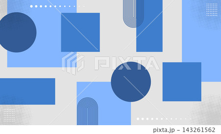 Modern Blue Geometric Rectangle Circle Banner Background Modern Blue Geometric Rectangle Circle Banner Background 143261562