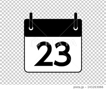 23日のカレンダーアイコンイラスト 23日のカレンダーアイコンイラスト 143263066