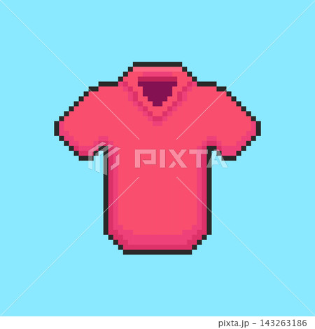 Pixel art Pink Shirt game asset design Pixel art Pink Shirt game asset design 143263186