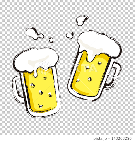 Illustration toasting with beer Illustration toasting with beer 143263250