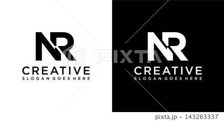 NR or RN initial letter logo design vector template NR or RN initial letter logo design vector template 143263337