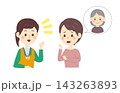介護について相談する女性 143263893