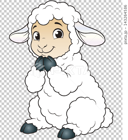 A fun animal illustration ☆ Sheep 143264586
