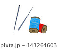 針と糸（赤色と青色） 143264603