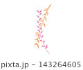 草模様（ピンク色と薄橙色） 143264605