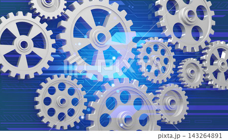 Cog wheels on technology background 143264891