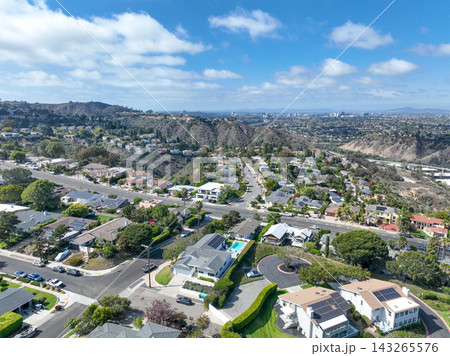 Aerial view over La Jolla hills, San Diego, California, USA Aerial view over La Jolla hills, San Diego, California, USA 143265576