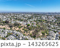 Aerial view of San Diego, Linda Vista neighborhood with houses and street 143265625