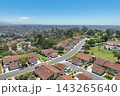 Aerial view of houses in Cardiff, community in the incorporated city of Encinitas in San Diego County, California 143265640