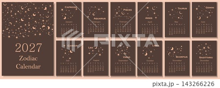 Vintage Zodiac Astrology Calendar 2027 143266226