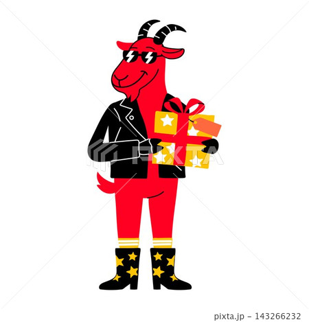 2027 Cool Goat with Christmas Gifts 2027 Cool Goat with Christmas Gifts 143266232
