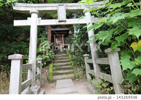 神奈川県鎌倉市にある鎌倉最古の寺である杉本寺の境内風景   143269506