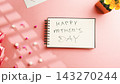 mothers day pink background overhead shoot 143270244