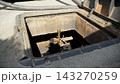 Manhole cover for the fuel tank of a European gas station 143270259