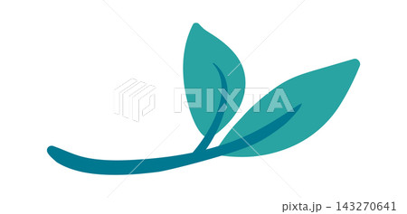 Leaf Sprout Botanical Emblem Leaf Sprout Botanical Emblem 143270641