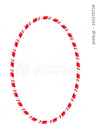 Christmas Candy Cane Oval Frame Border 143270739