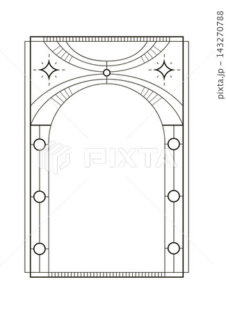 Frame Art Deco Arch Line Art Frame Art Deco Arch Line Art 143270788