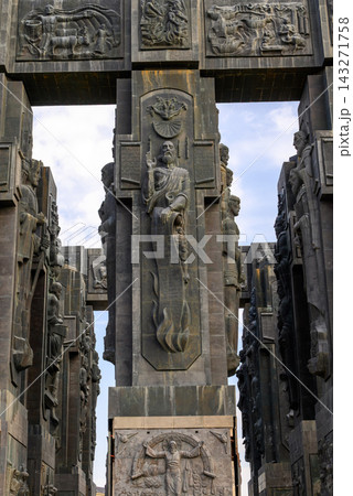 Chronicles of Georgia monument recording the history of Georgia by sculptor Zurab Tsereteli in Tbilisi, capital of Georgia 143271758