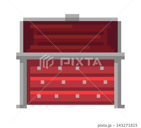 Toolbox Chest With Open Lid Pixel Toolbox Chest With Open Lid Pixel 143271815