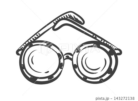 Glasses Folded Line Art 143272138