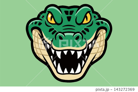 Furious Crocodile Head Mascot Vector Illustration Furious Crocodile Head Mascot Vector Illustration 143272369